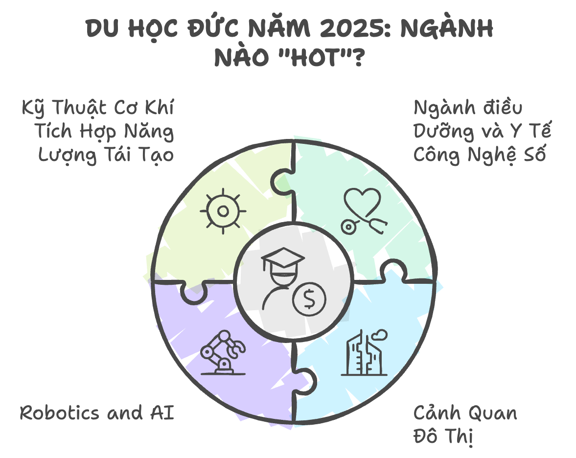 DU HỌC ĐỨC NĂM 2025: NGÀNH NÀO “HOT”?