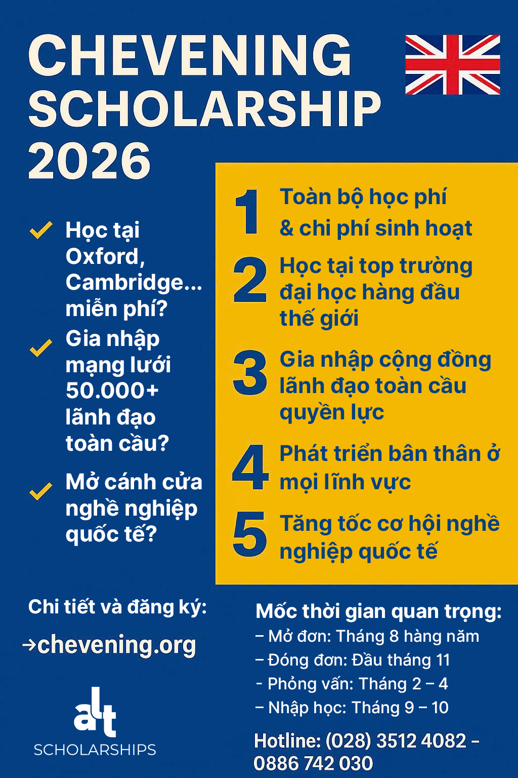 Chevening Scholarship 2026 – Tấm Vé Vàng Để Bứt Phá Sự Nghiệp Và Kết Nối Toàn Cầu