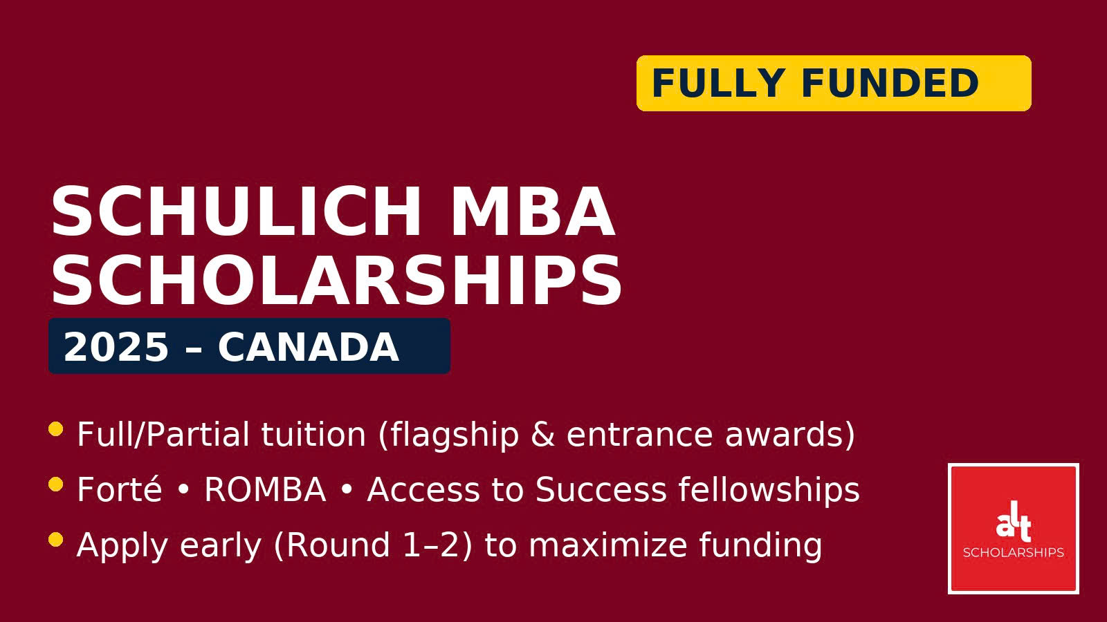 Top 9 Học Bổng MBA tại York University (Schulich) 2025 – Bản Hướng Dẫn Từ A đến Z Cho Ứng Viên Quốc Tế
