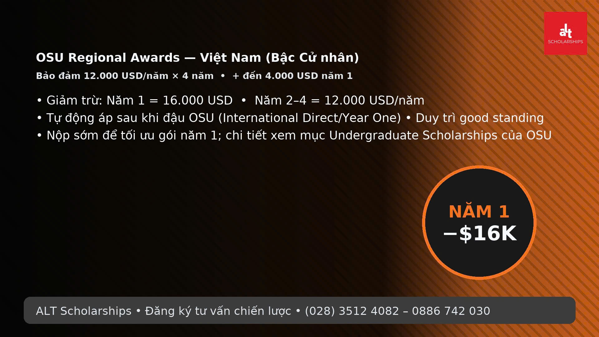 HỌC BỔNG ĐẠI HỌC OREGON CHO SINH VIÊN VIỆT NAM (BẬC CỬ NHÂN) – CẬP NHẬT 2026
