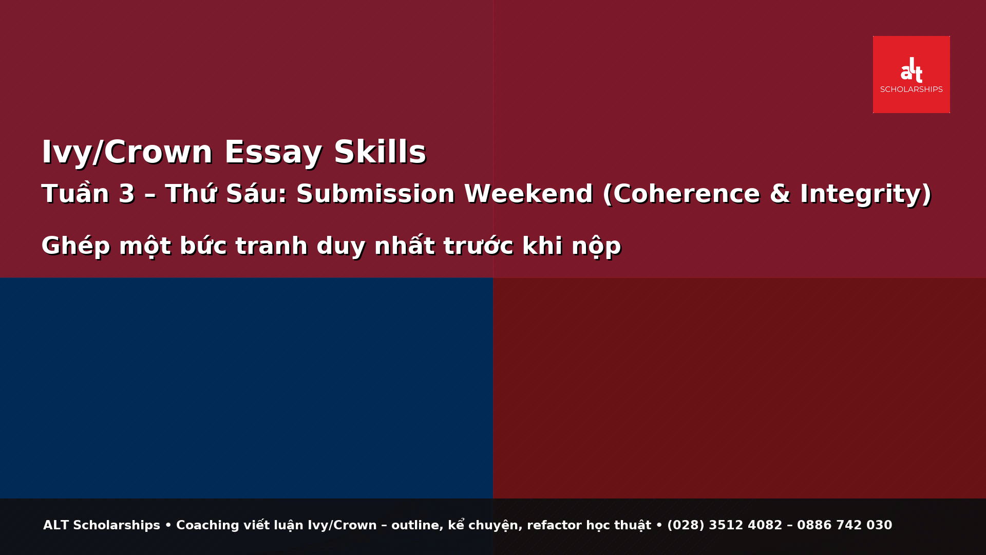 SUBMISSION WEEKEND: “BẢN ĐỒ ĐỒNG BỘ” • INTEGRITY CHECK • KẾ HOẠCH 48H POLISH