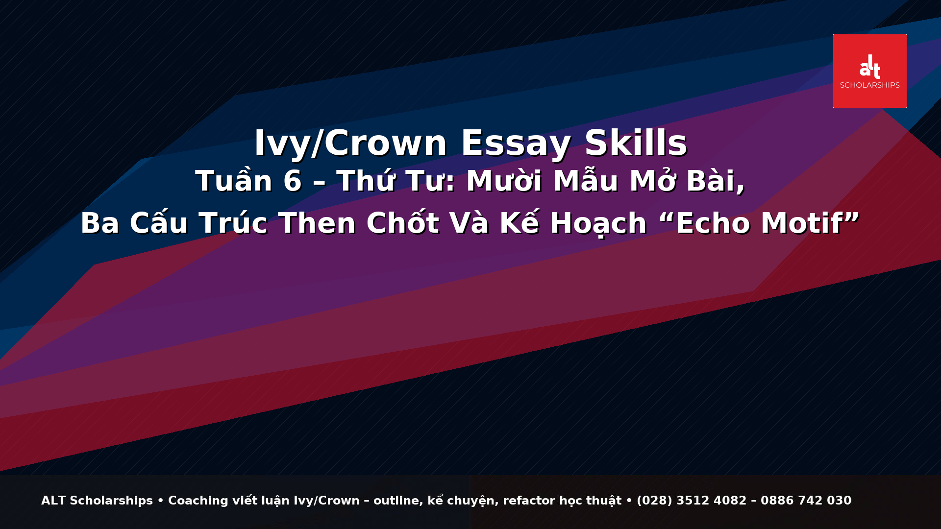 Hook Hiện Đại Cho College Essay: Mười Mẫu Mở Bài, Ba Cấu Trúc Then Chốt Và Kế Hoạch “Echo Motif”