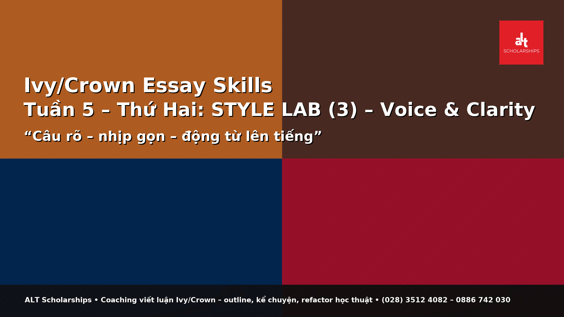 STYLE LAB (3): “VOICE & CLARITY” – CÂU NGẮN/DÀI • NHỊP • NHẤN • CẮT JARGON