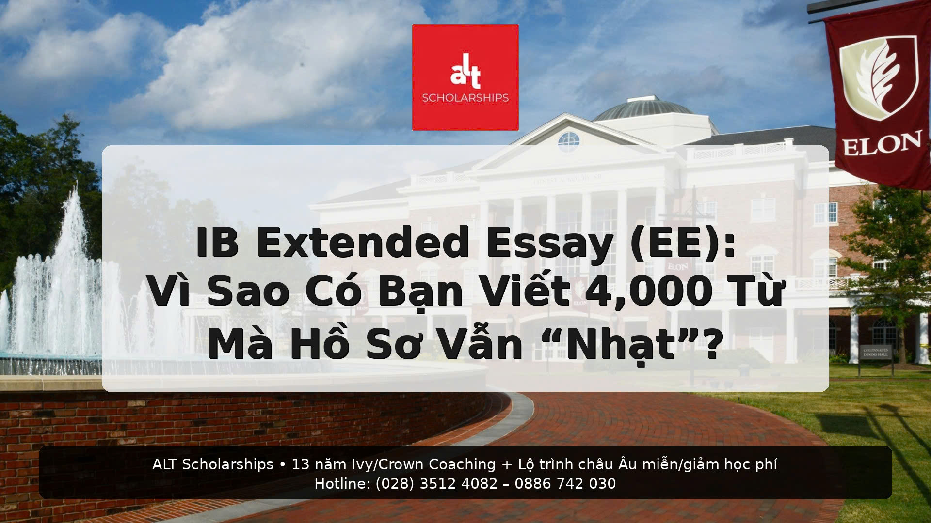 (Thứ Ba | AP/IB)  IB Extended Essay (EE): Vì Sao Có Bạn Viết 4,000 Từ Mà Hồ Sơ Vẫn “Nhạt” — Và Cách Biến EE Thành Tài Sản Học Thuật Cho Du Học Mỹ