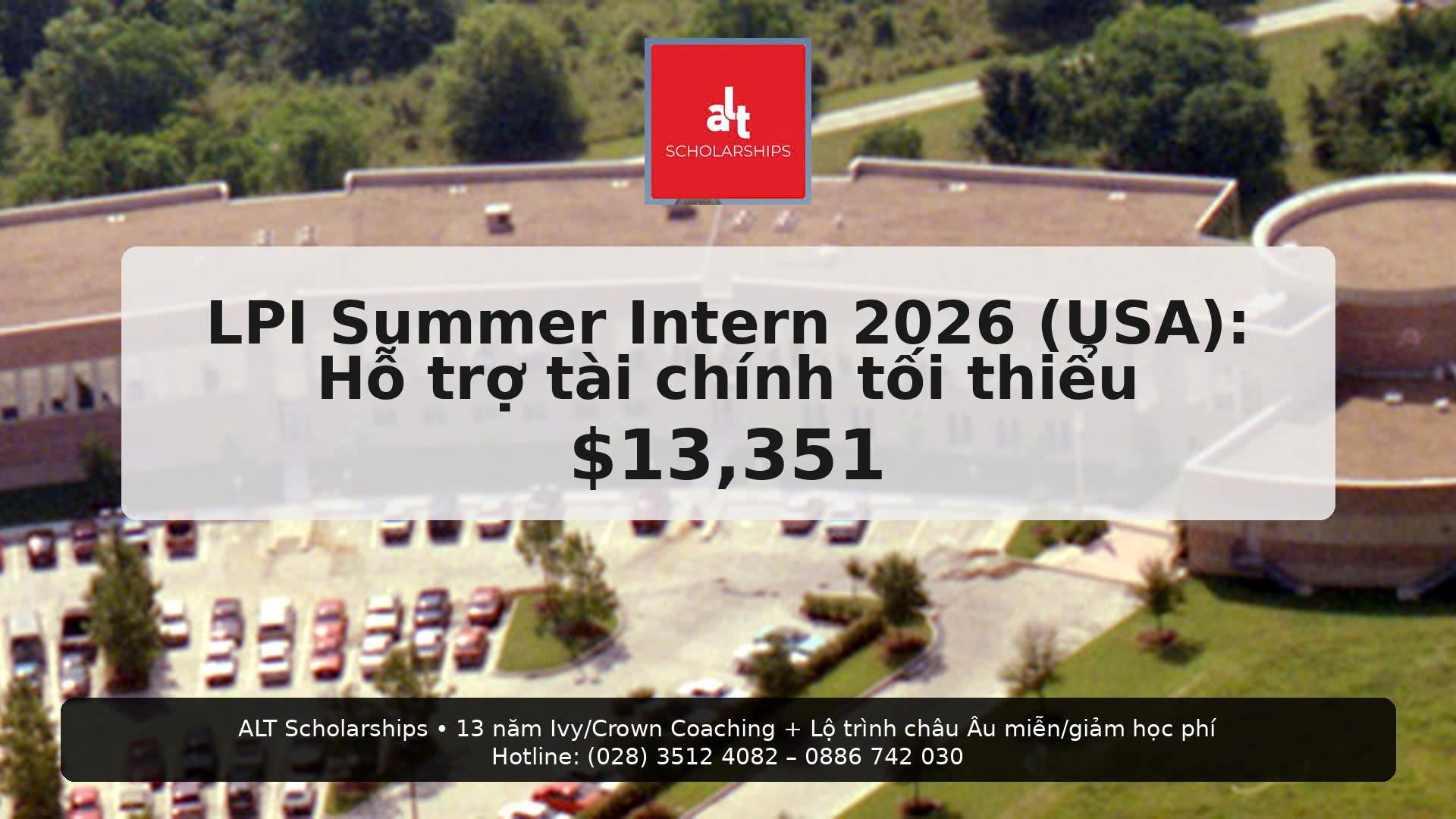 LPI Summer Intern Program 2026 (Hoa Kỳ): Thực tập nghiên cứu “planetary science” 10 tuần tại Houston, hỗ trợ tài chính tối thiểu $13,351