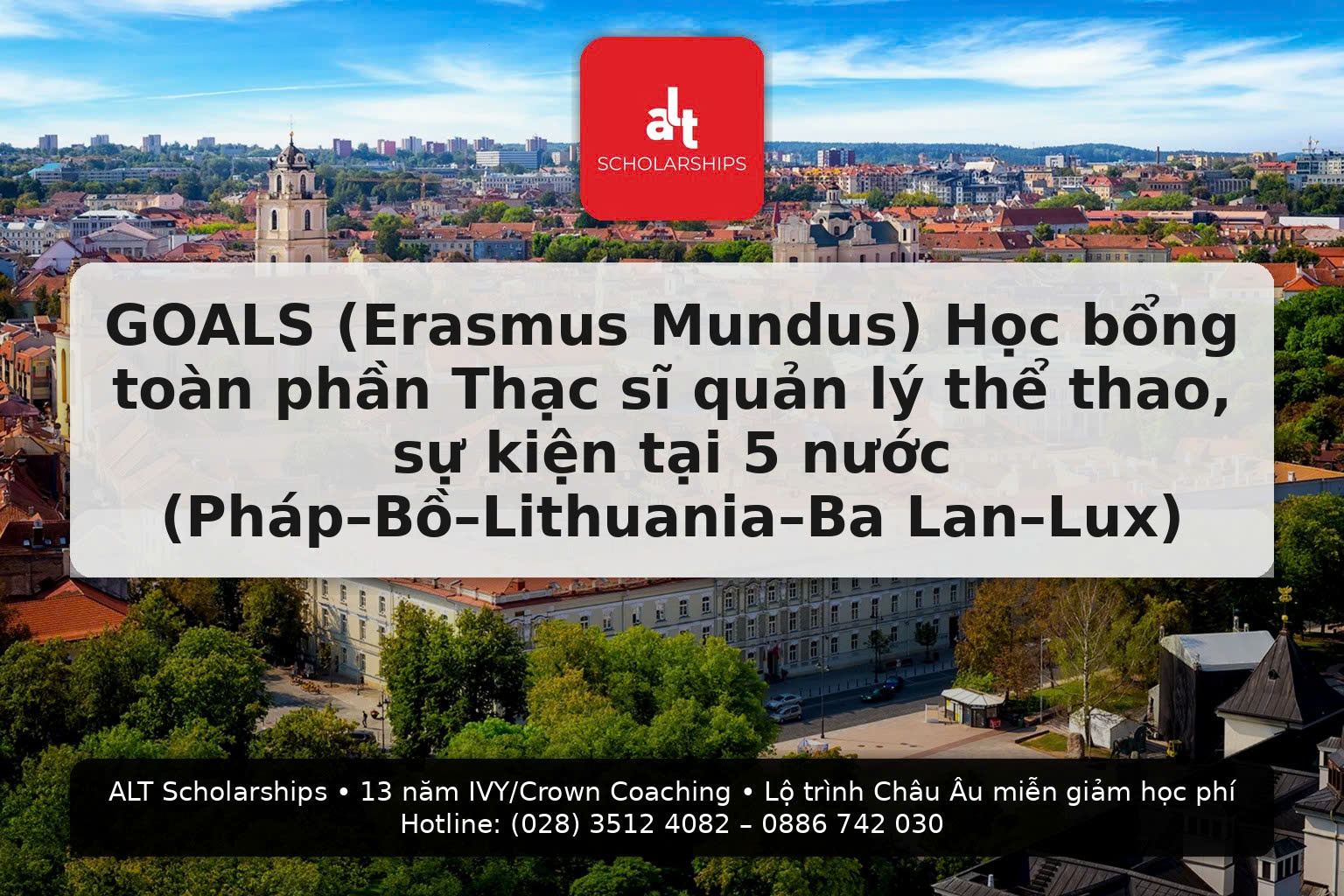 Erasmus Mundus GOALS 2026–2028 (Governance, Administration & Leisure In Sport): Master 2 Năm Tại 5 Nước Châu Âu Với Track “Sport Industry” Hoặc “Leisure/Sport & Event”