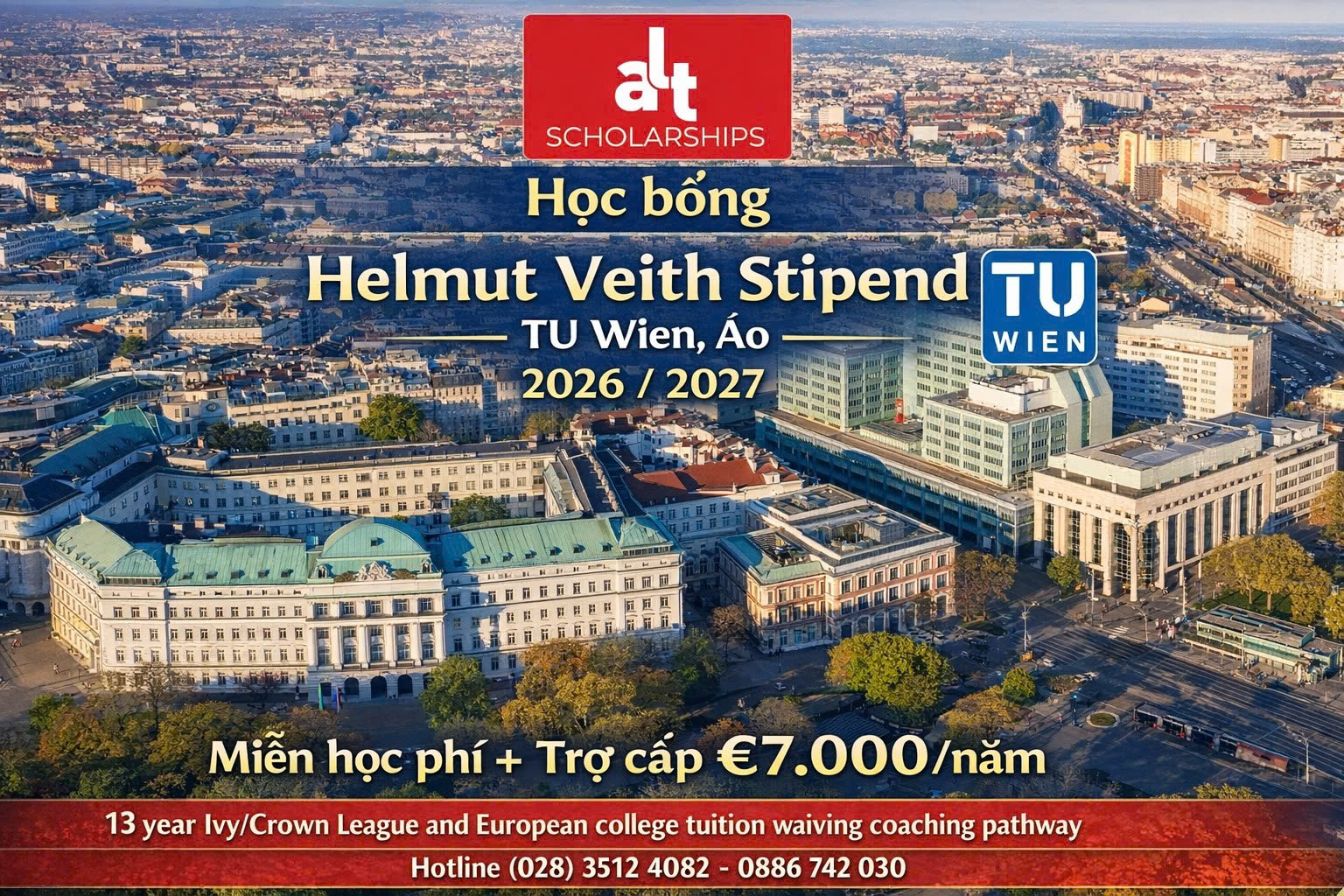 Học bổng Helmut Veith Stipend (TU Wien, Áo) 2026/2027: Miễn học phí + Trợ cấp €7.000/năm cho Nữ học viên Thạc sĩ Khoa học Máy tính