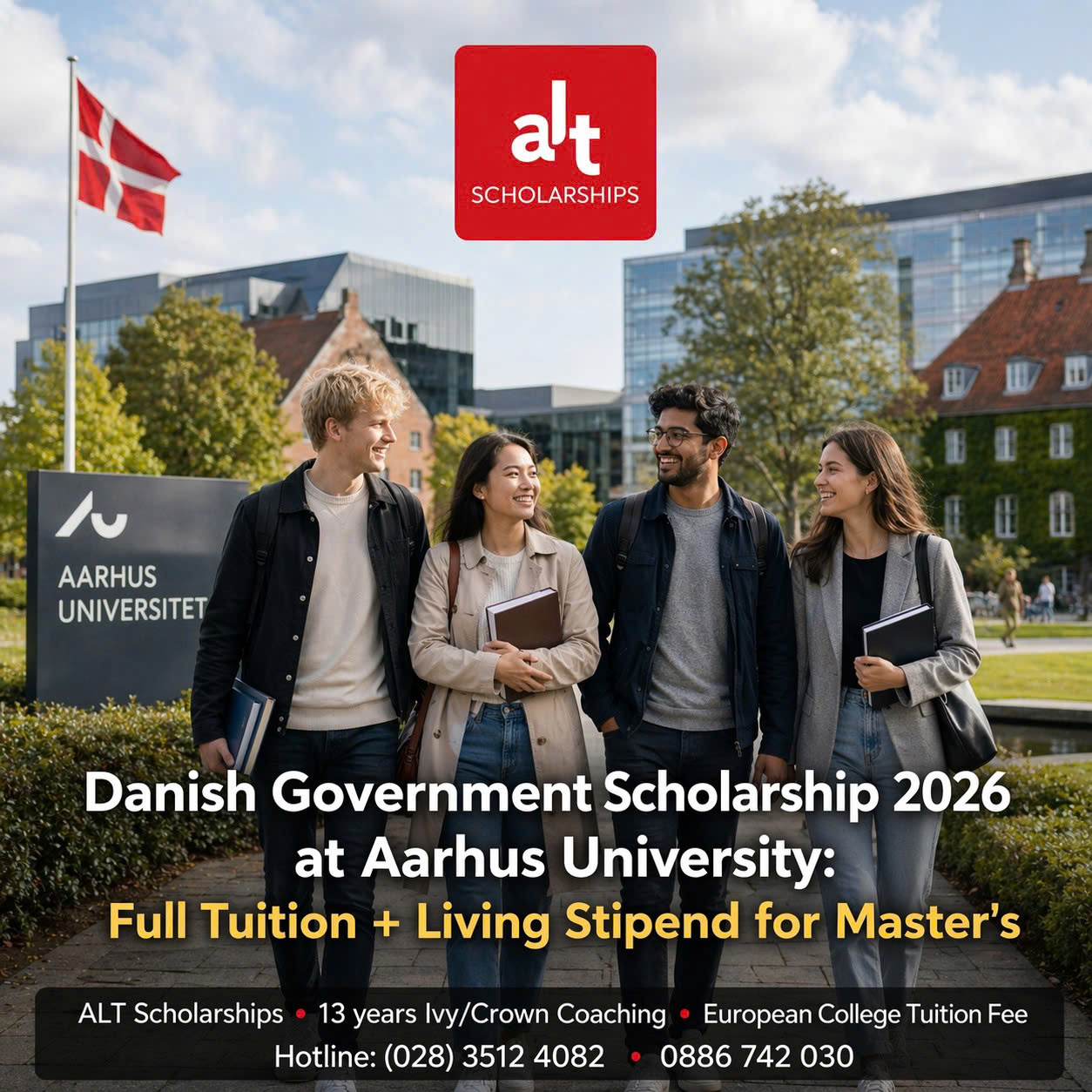 Học Bổng Chính Phủ Đan Mạch 2026 Tại Aarhus University: Miễn 100% Học Phí + Trợ Cấp Sinh Hoạt Cho Bậc Thạc Sĩ