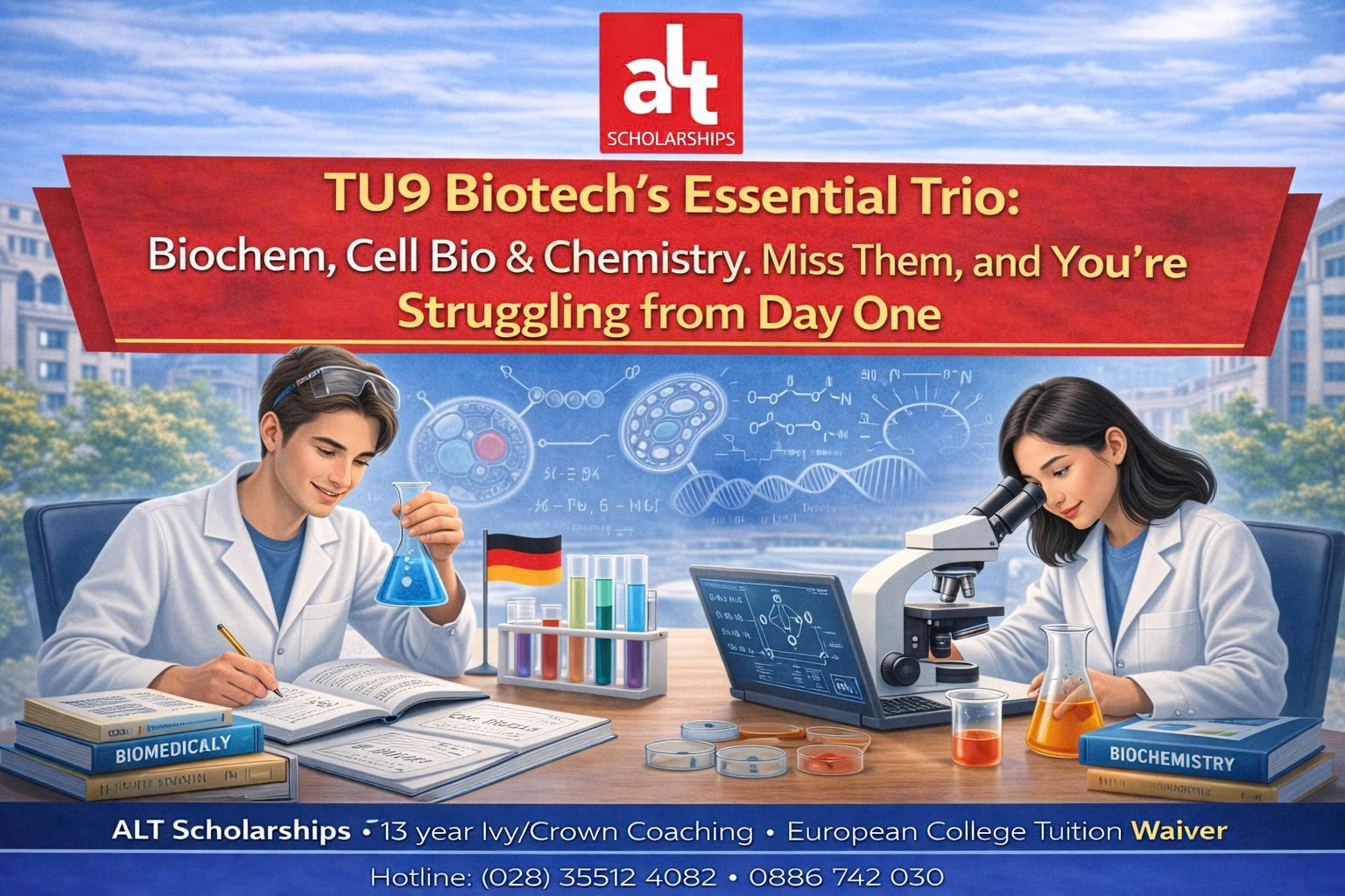 “Môn Nền” Quan Trọng Nhất Cho Biotech Bậc Cử Nhân Ở TU9: Sinh Hoá + Cell Biology + Chemistry Nền (Thiếu Là “Hụt Hơi” Ngay Kỳ 1)