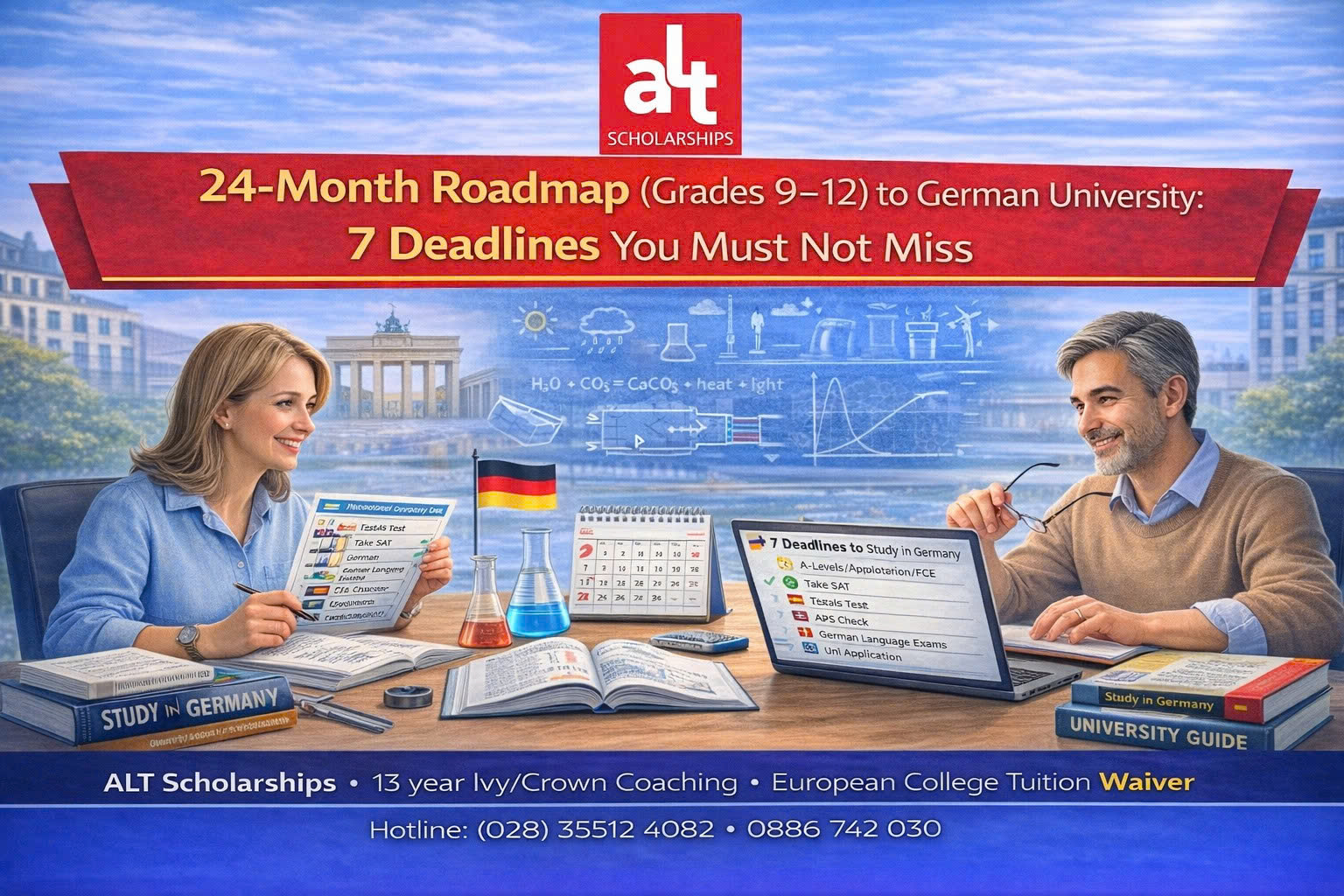 Roadmap 24 Tháng (Lớp 9–12) Vào Đại Học Đức: 7 Mốc “Không Được Trễ” Để Không Vỡ Kế Hoạch WS/SS (Và Checklist Quyết Nhanh Trong 20 Phút)