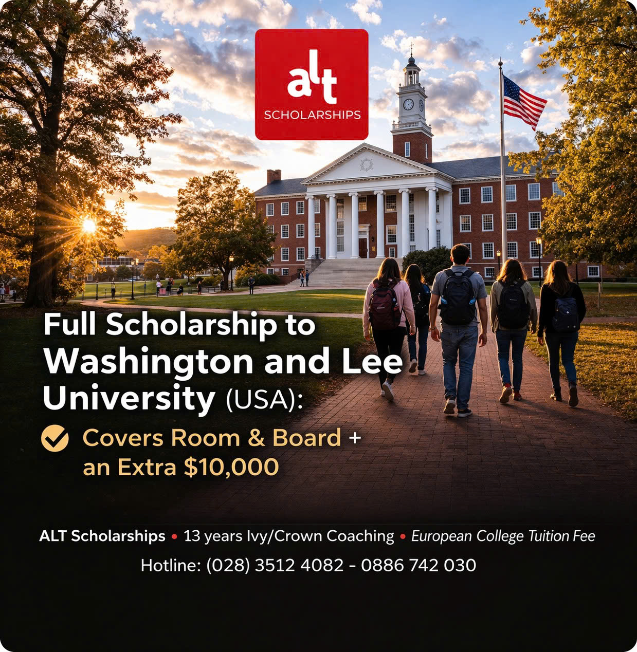 Washington and Lee University (USA) — The Johnson Scholarship (Full-Ride Merit) 2027: Tuition & Fees + Housing & Food + $10,000 Summer Funding — Deadline 01/12/2026 (Johnson Application)