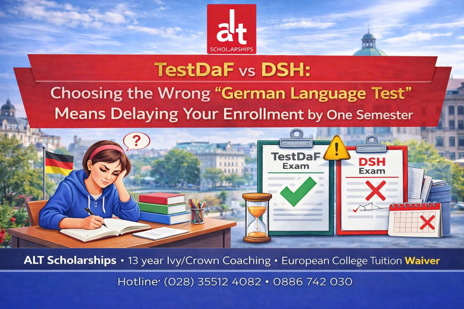 Testdaf Vs DSH: Chọn “Bài Thi Tiếng Đức” Sai Là Trễ 1 Kỳ Nhập Học (Cách Quyết Trong 15 Phút Để Đi Đường Ngắn Nhất)