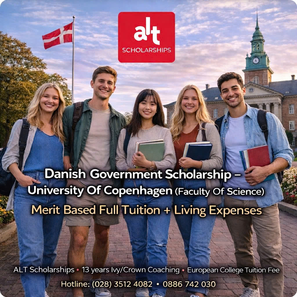 Học Bổng Danish Government Scholarship Tại University Of Copenhagen: Học Phí + Sinh Hoạt Phí 22 Tháng Cho Bậc Master Khoa Khoa Học