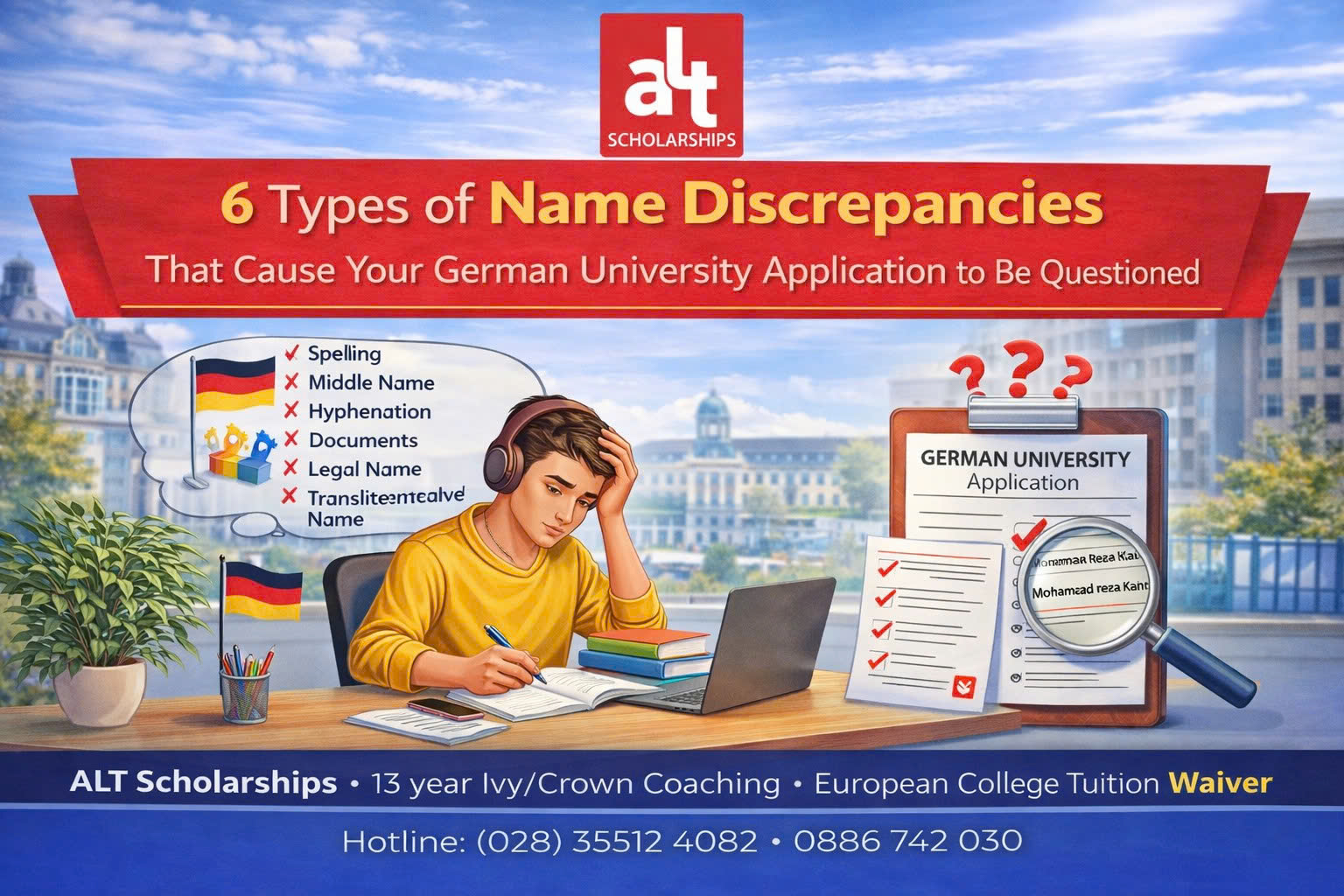 “Tên Trên Hộ Chiếu” Là Chuẩn Duy Nhất: 6 Kiểu Lệch Tên Khiến Hồ Sơ Nộp Đại Học Đức Bị Hỏi Lại (Và Playbook 20 Phút Để Khóa Rủi Ro)