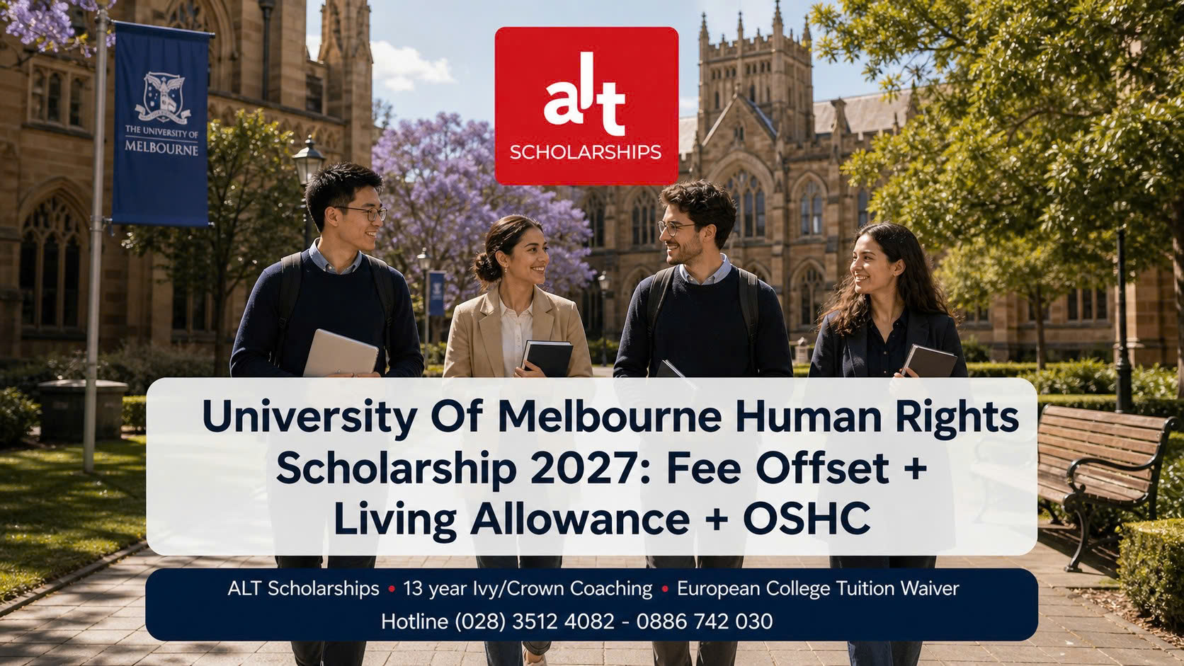 University Of Melbourne Human Rights Scholarship 2027: Fee Offset + Living Allowance + OSHC Cho Master By Research Và Doctoral Ứng Viên Nghiên Cứu Về Nhân Quyền.