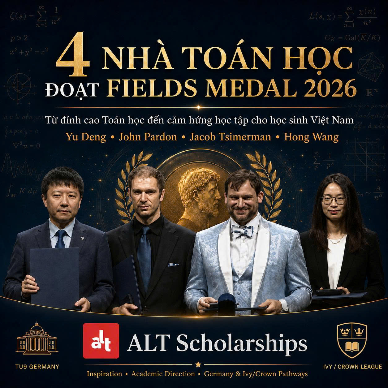FIELDS MEDAL 2026 KHÔNG CHỈ TÔN VINH BỐN THIÊN TÀI.