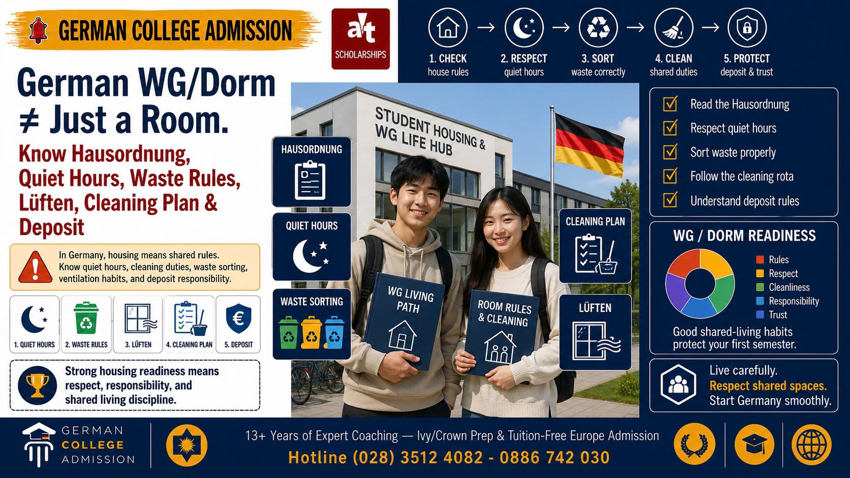 Sống Trong Dorm/WG Ở Đức Không Chỉ Là Thuê Được Phòng: Con Phải Hiểu Hausordnung, Ruhezeiten, Mülltrennung, Lüften, Cleaning Plan, Deposit Và Cách Sống Chung Trước Khi Mất Tiền Hoặc Mất Quan Hệ
