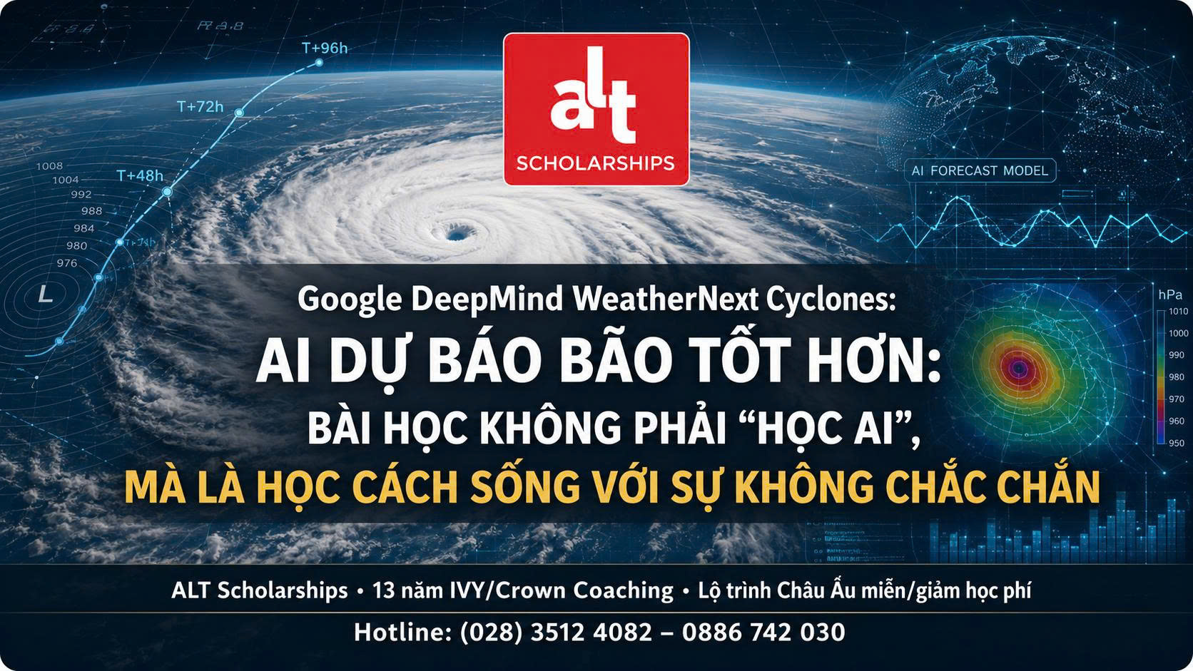 AI Dự Báo Bão Tốt Hơn: Bài Học Không Phải “Học AI”, Mà Là Học Cách Sống Với Sự Không Chắc Chắn
