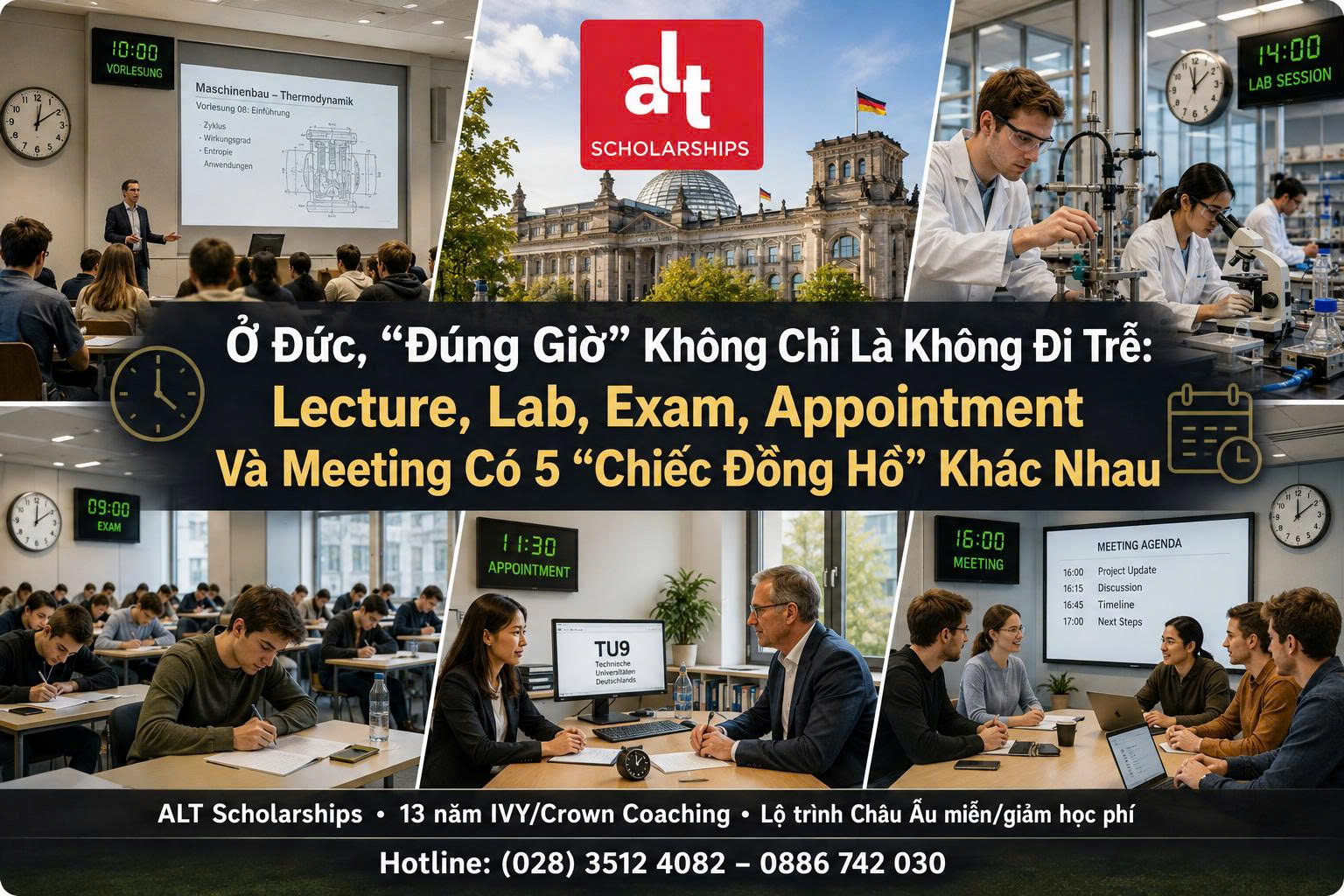 Ở Đức, “Đúng Giờ” Không Chỉ Là Không Đi Trễ: Lecture, Lab, Exam, Appointment Và Meeting Có 5 “Chiếc Đồng Hồ” Khác Nhau
