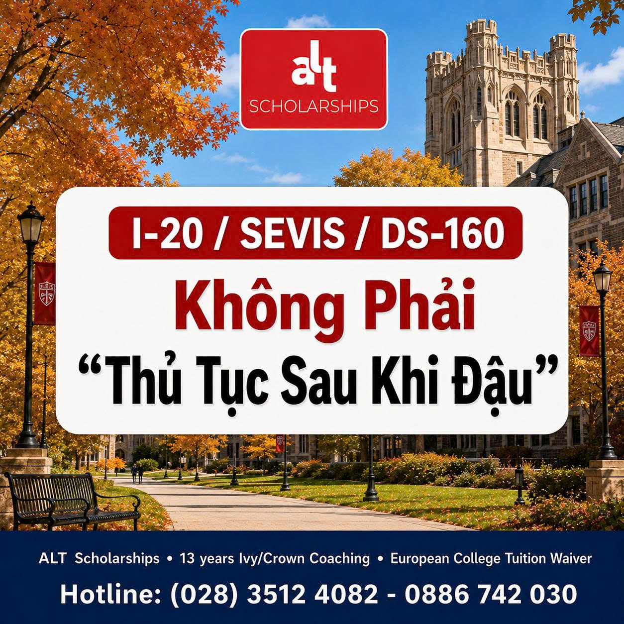 I-20 / SEVIS / DS-160 Không Phải “Thủ Tục Sau Khi Đậu”: Sai Tên, Sai Trường, Sai Funding Hoặc Sai Ngày Nhập Học Có Thể Làm Lỡ Visa Mỹ