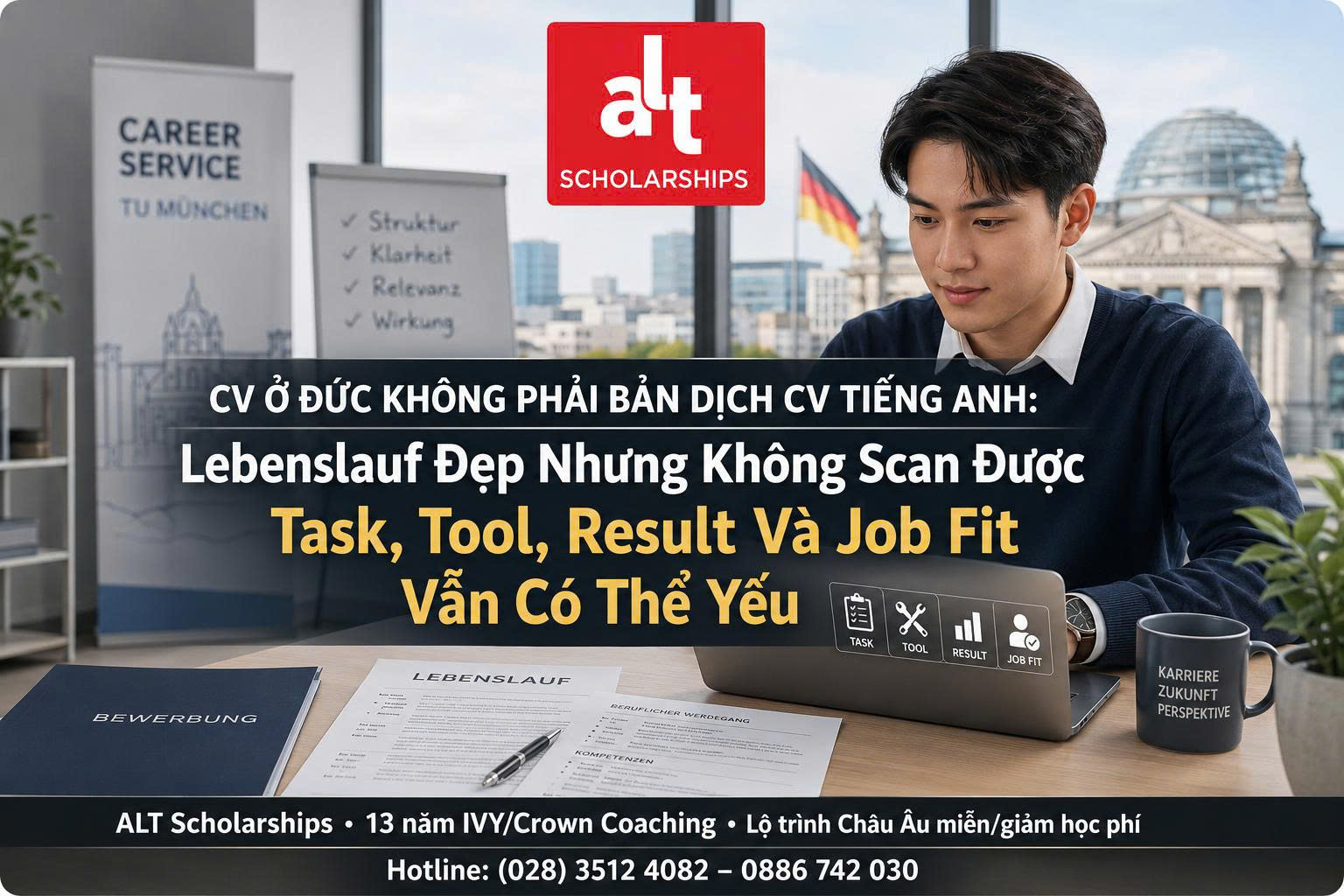 CV Ở Đức Không Phải Bản Dịch CV Tiếng Anh: Lebenslauf Đẹp Nhưng Không Scan Được Task, Tool, Result Và Job Fit Vẫn Có Thể Yếu