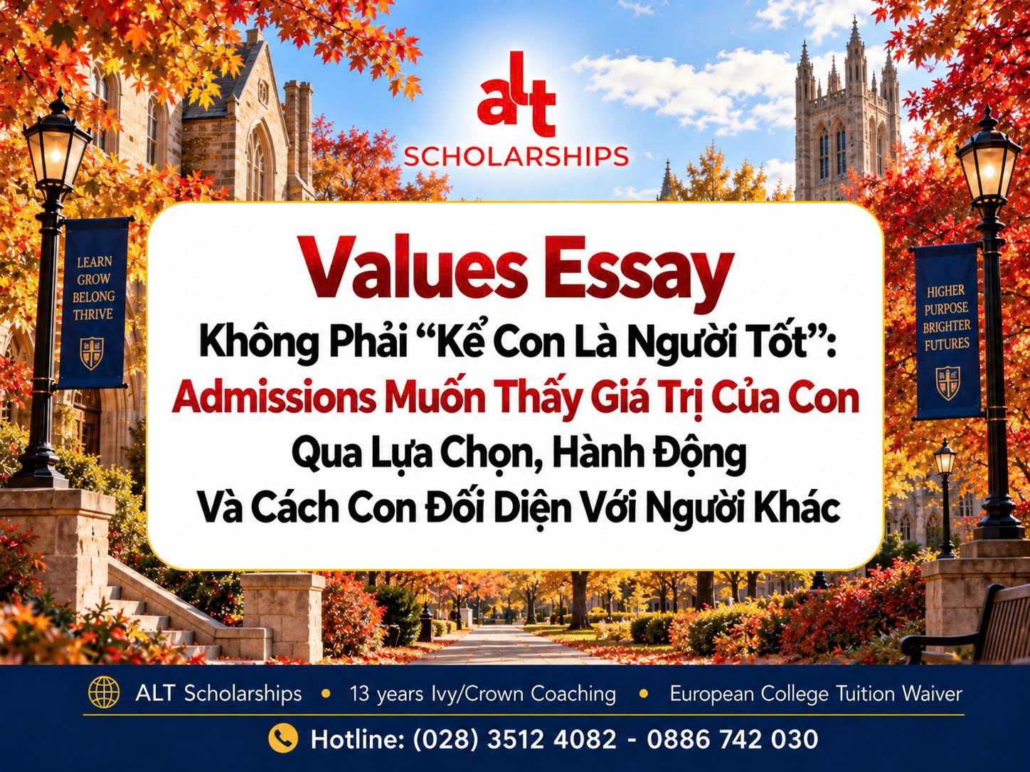 Values Essay Không Phải “Kể Con Là Người Tốt”: Admissions Muốn Thấy Giá Trị Của Con Qua Lựa Chọn, Hành Động Và Cách Con Đối Diện Với Người Khác