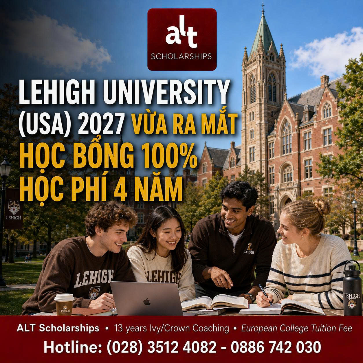 Lehigh 2027 Vừa Ra Mắt Học Bổng 100% Học Phí 4 Năm: Chỉ 4–5 Suất Cho Học Sinh Muốn Tạo Tác Động Trong Y Tế Và Sức Khỏe