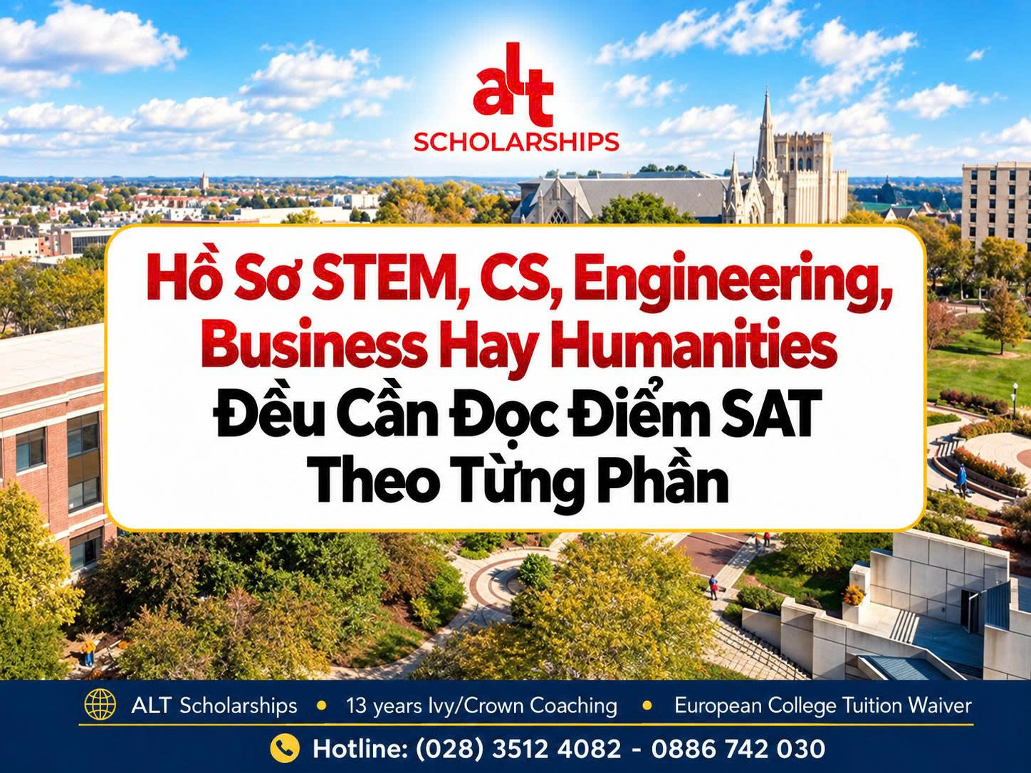 SAT/ACT Section Imbalance Không Phải “Tổng Điểm Cao Là Được”: Hồ Sơ STEM, CS, Engineering, Business Hay Humanities Đều Cần Đọc Điểm Theo Từng Phần