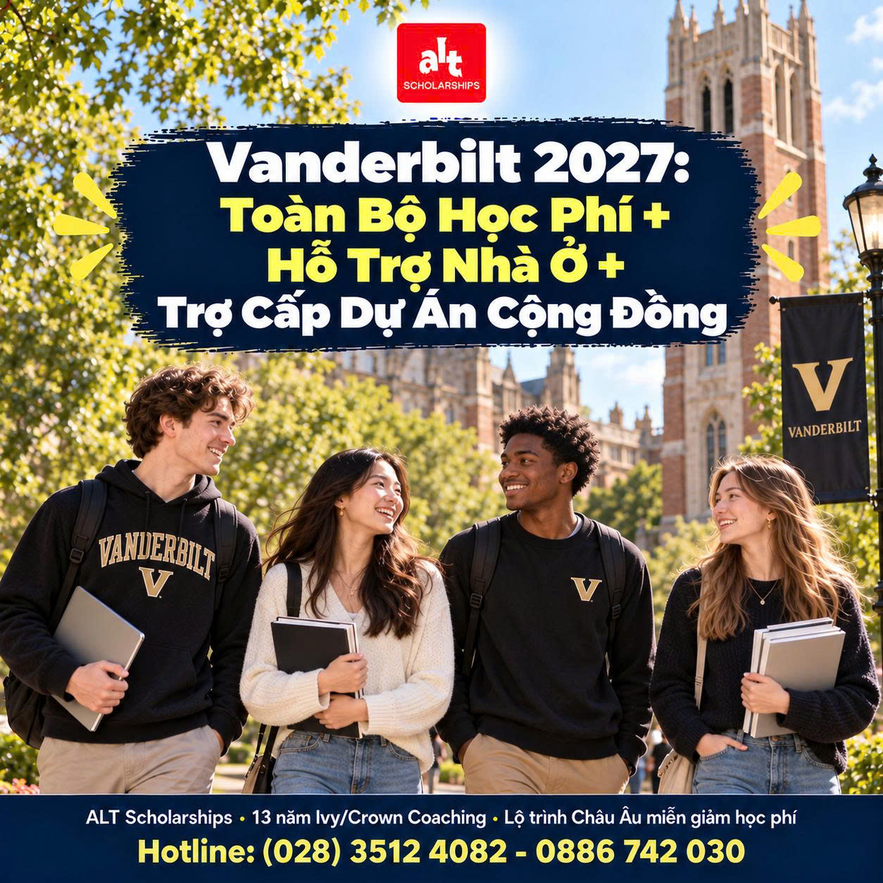 Vanderbilt 2027: Toàn Bộ Học Phí + Hỗ Trợ Nhà Ở + Trợ Cấp Dự Án Cộng Đồng — Nhưng 3 Bài Viết Ingram Mới Là “Cửa Phân Hóa”